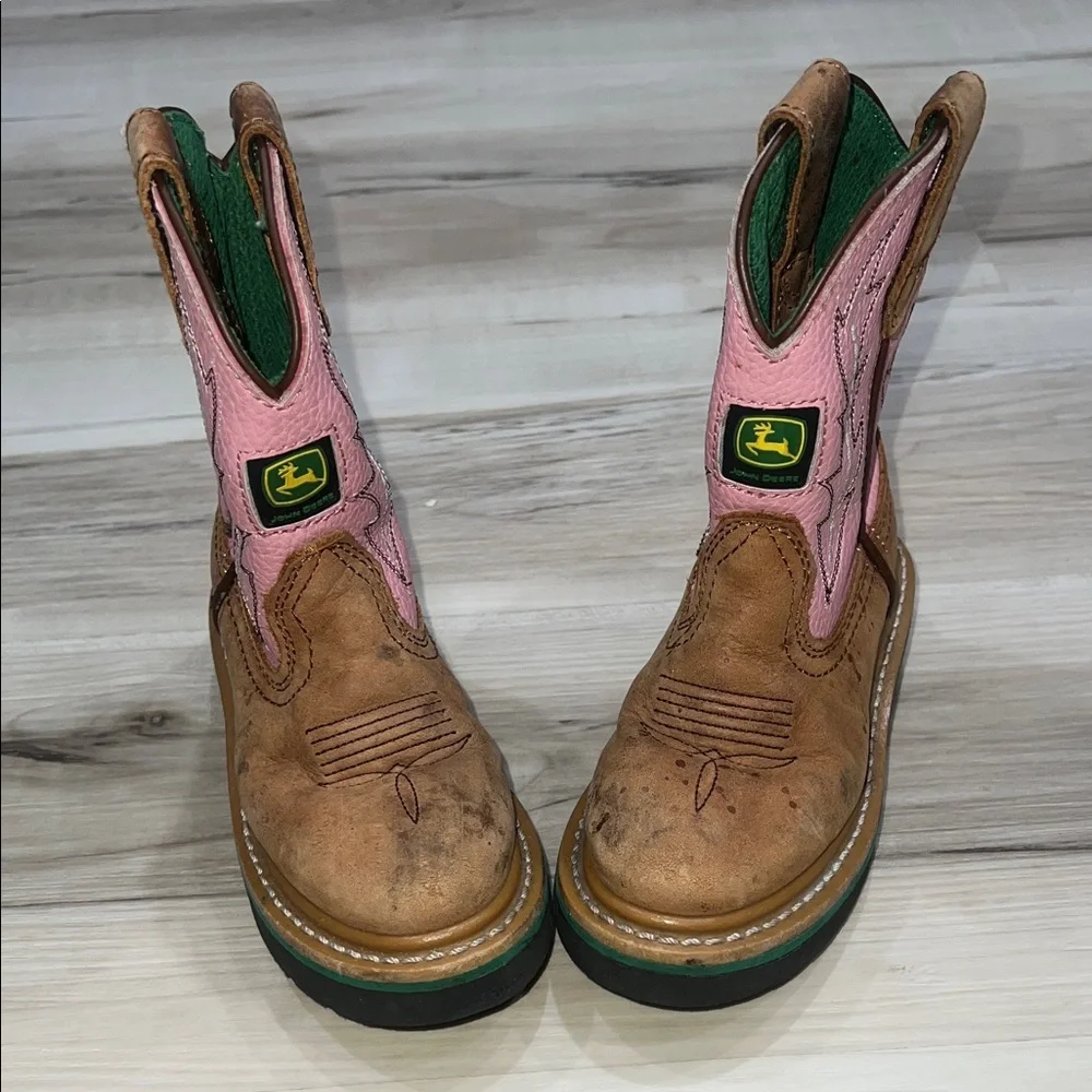 John Deere Kids' Boots with Pink and Brown Design - Picture 4 of 8